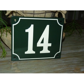 Huisnummer groen 18x15